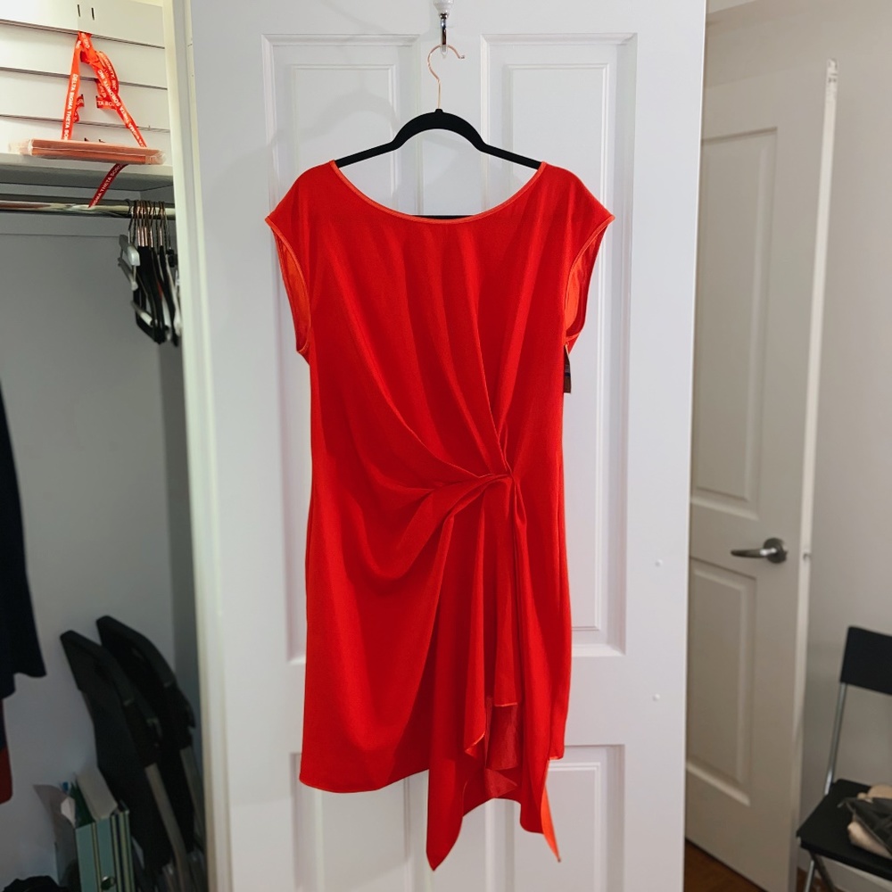 Rachel Roy Gathered Red Dress